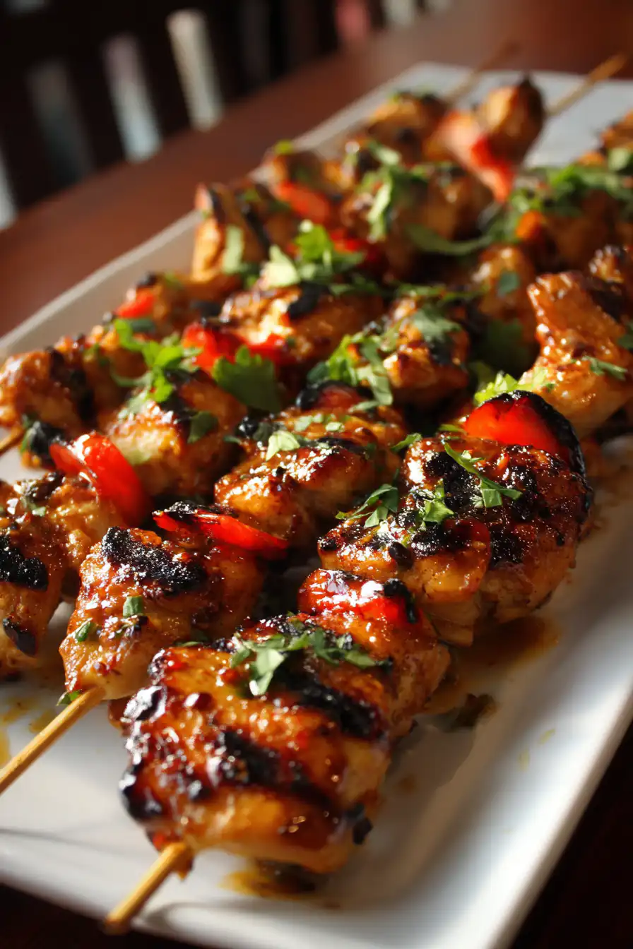 Bang Bang Chicken Skewers