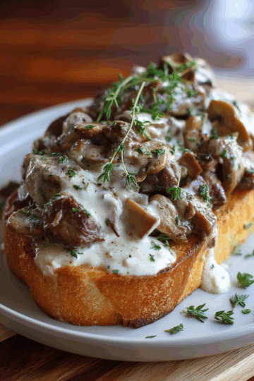 Beef Stroganoff French Bread Toast