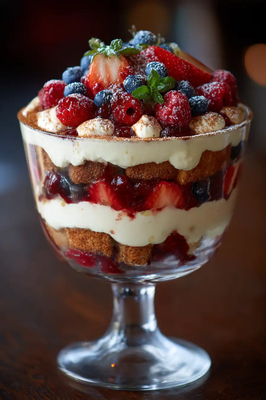 Berry Tiramisu Trifle