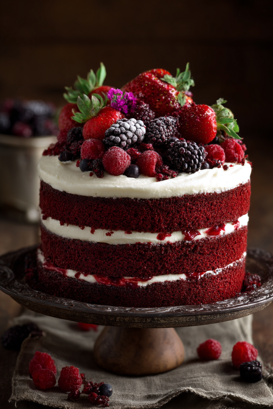 Berry Velvet Layer Cake