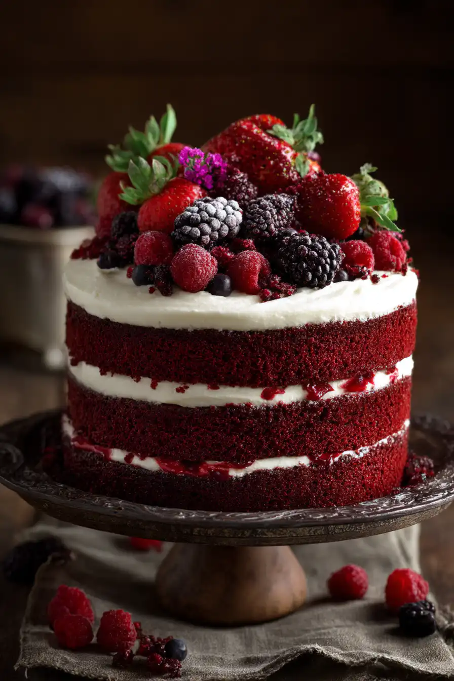 Berry Velvet Layer Cake