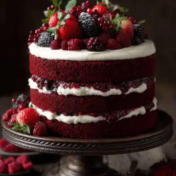 Berry Velvet Layer Cake