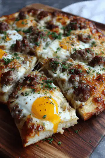 Biscuits and Sausage Gravy Breakfast Pizza
