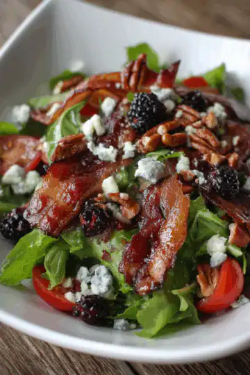 Blackberry Bacon Blue Cheese Salad