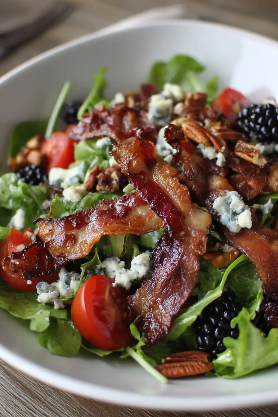 Blackberry Bacon Blue Cheese Salad