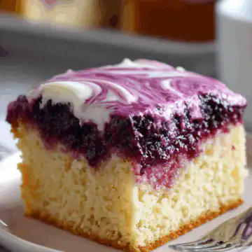 Blackberry Lavender Swirl Sheet Cake