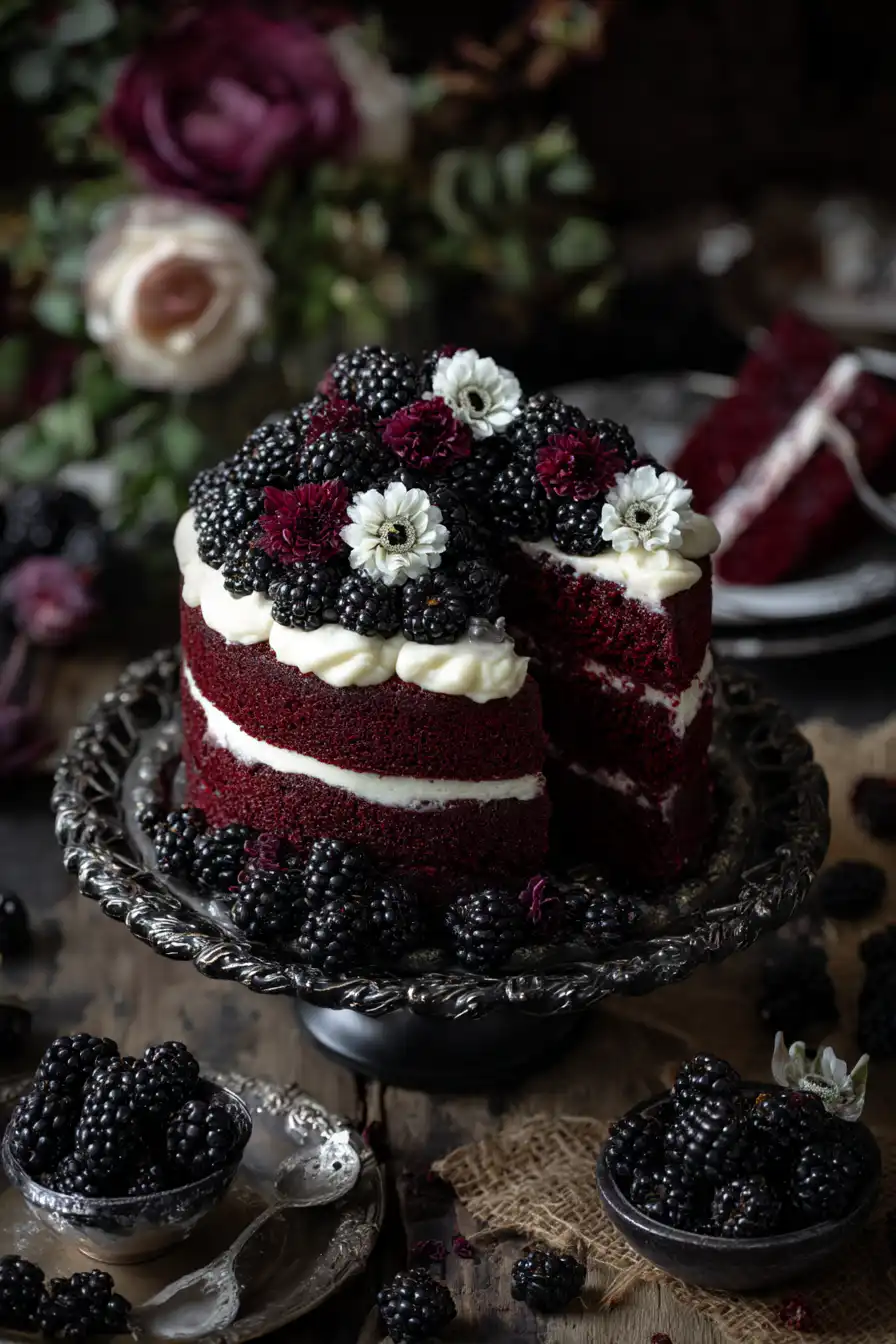 Blackberry Velvet Gothic Cake
