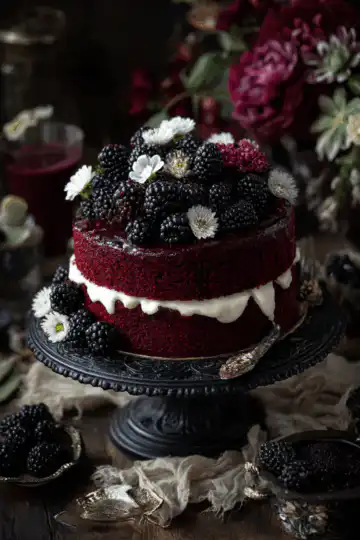 Blackberry Velvet Gothic Cake