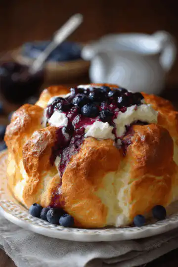 Blueberry Fluffy Cottage Cheese Cloud Bread