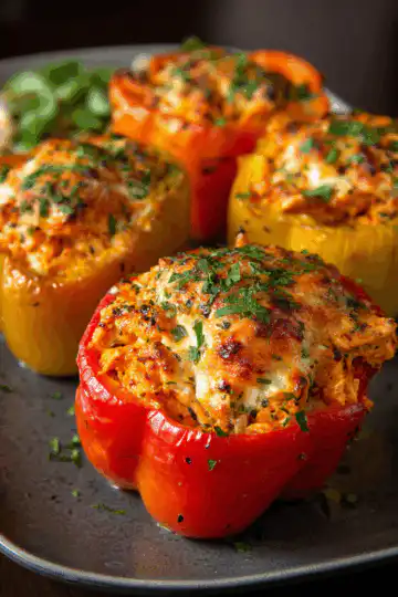 Buffalo Chicken Stuffed Peppers