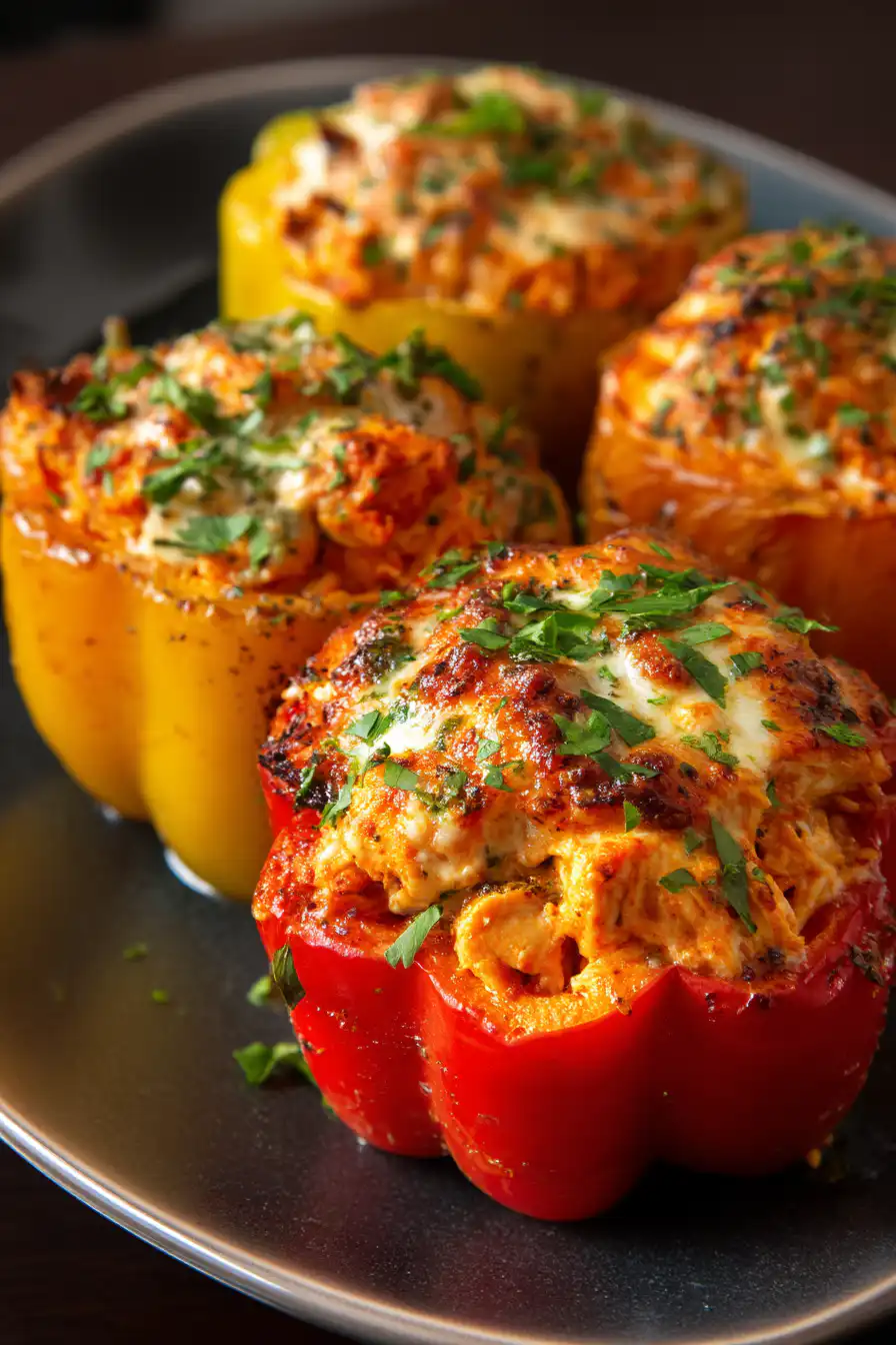 Buffalo Chicken Stuffed Peppers