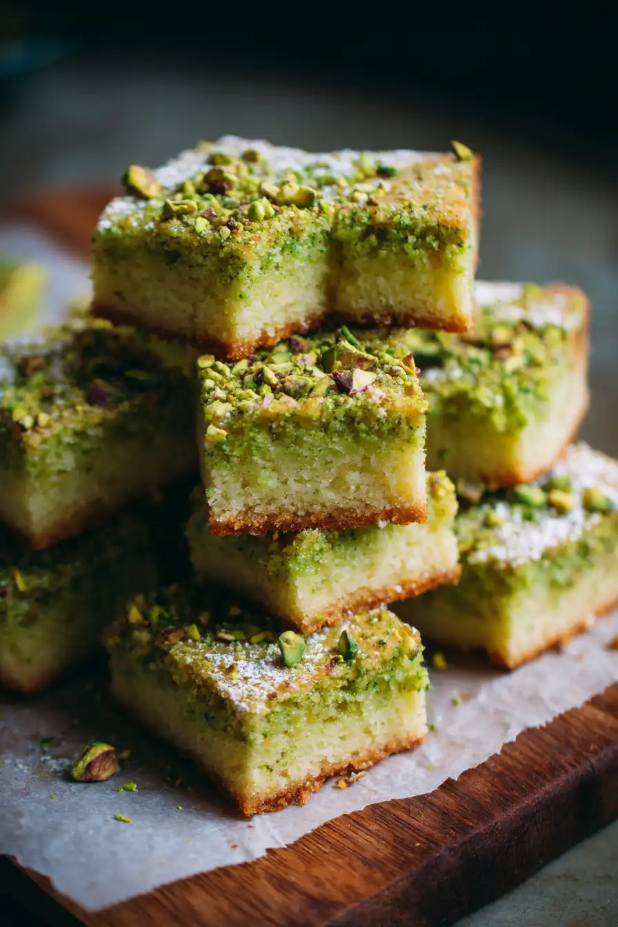 Buttery Pistachio Sugar Cookie Bars