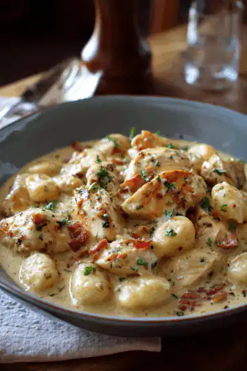 CREAMY CHICKEN AND GNOCCHI