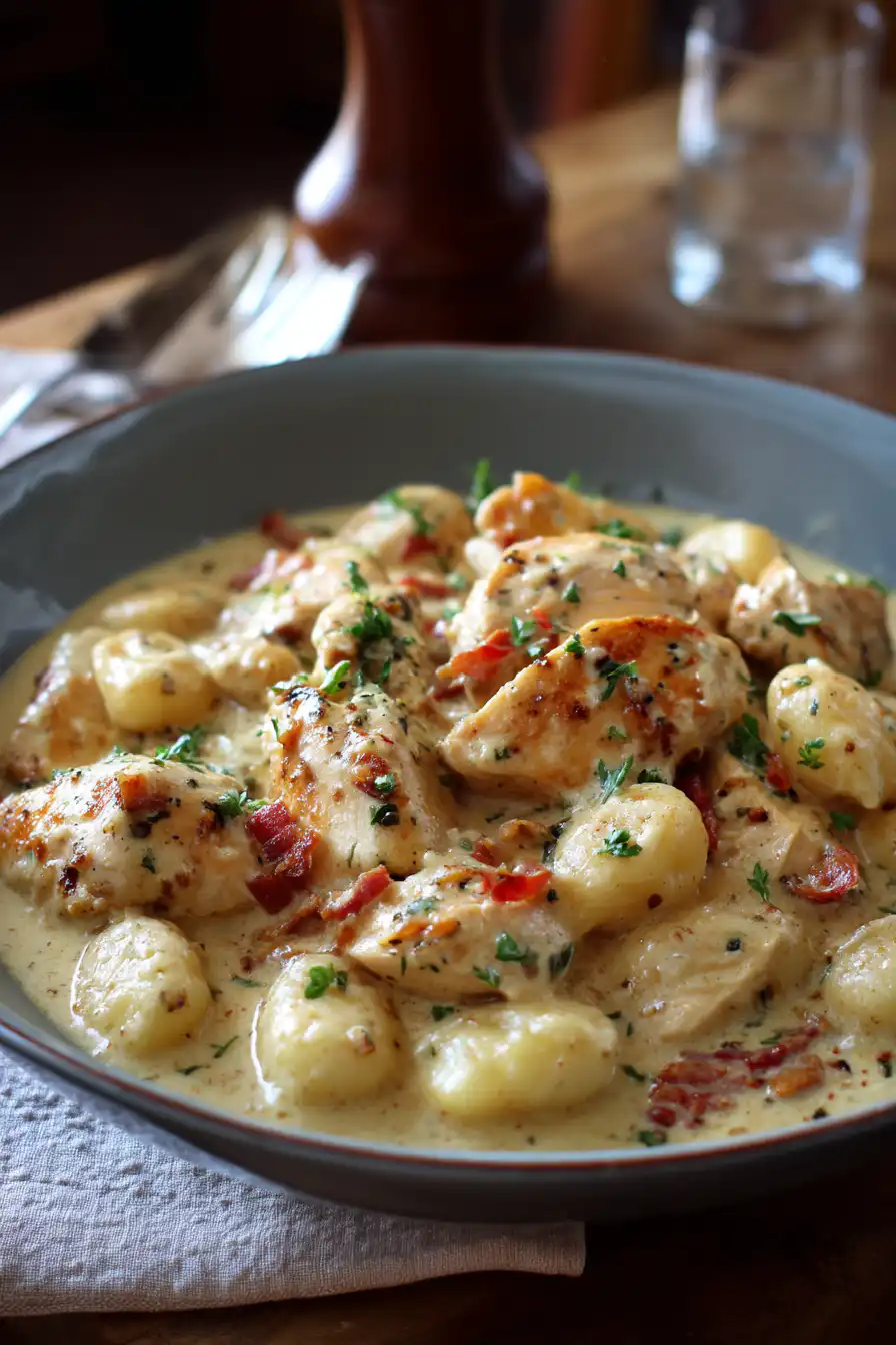 CREAMY CHICKEN AND GNOCCHI