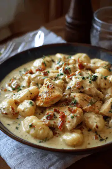 CREAMY CHICKEN AND GNOCCHI