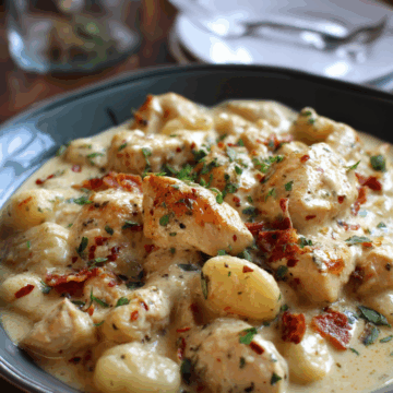 CREAMY CHICKEN AND GNOCCHI