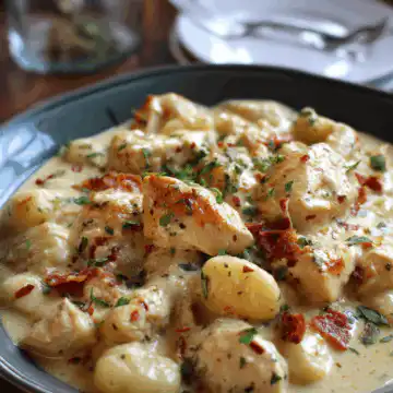 CREAMY CHICKEN AND GNOCCHI