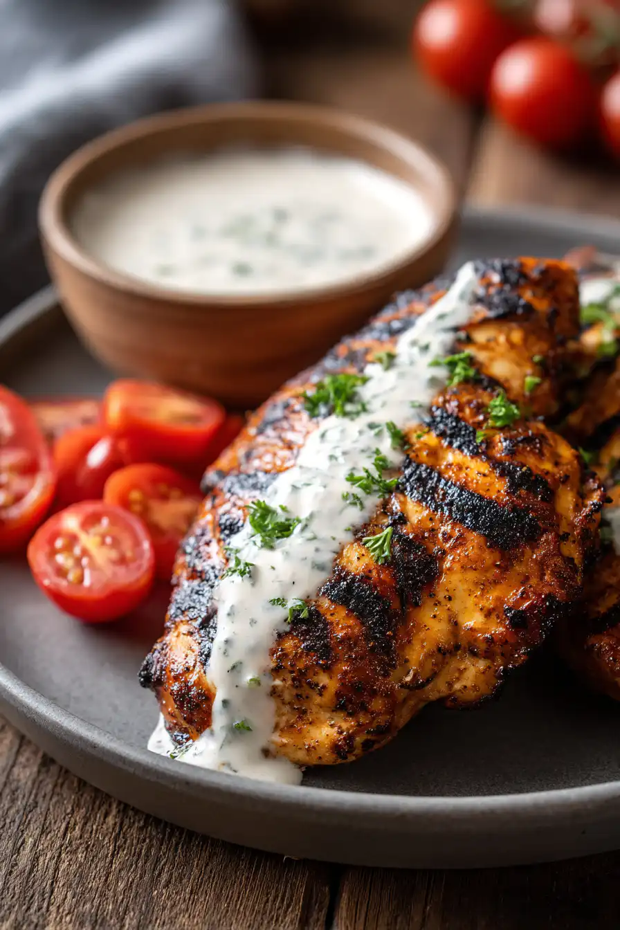 Cajun Grilled Chicken with Alabama White Sauce