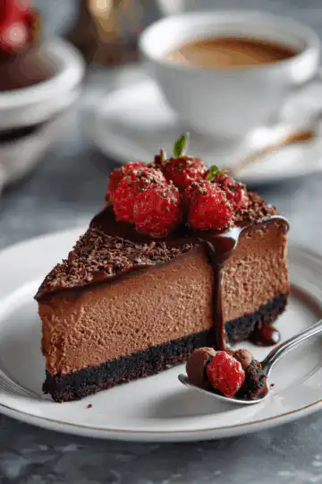 Candy-Studded Chocolate Cheesecake