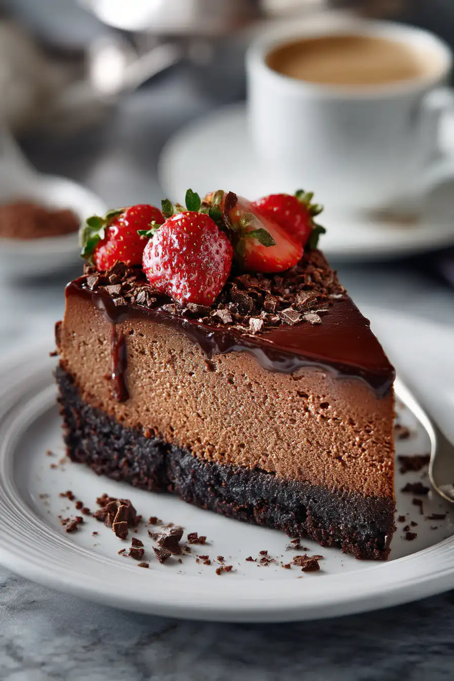 Candy-Studded Chocolate Cheesecake