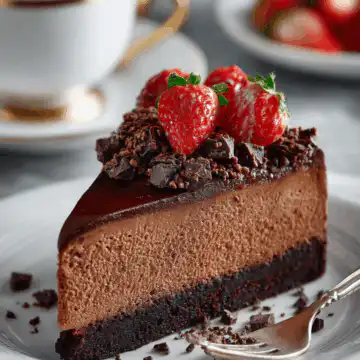 Candy-Studded Chocolate Cheesecake