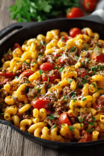 Cheeseburger Pasta Skillet