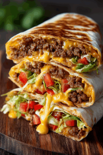 Cheeseburger crunch wrap