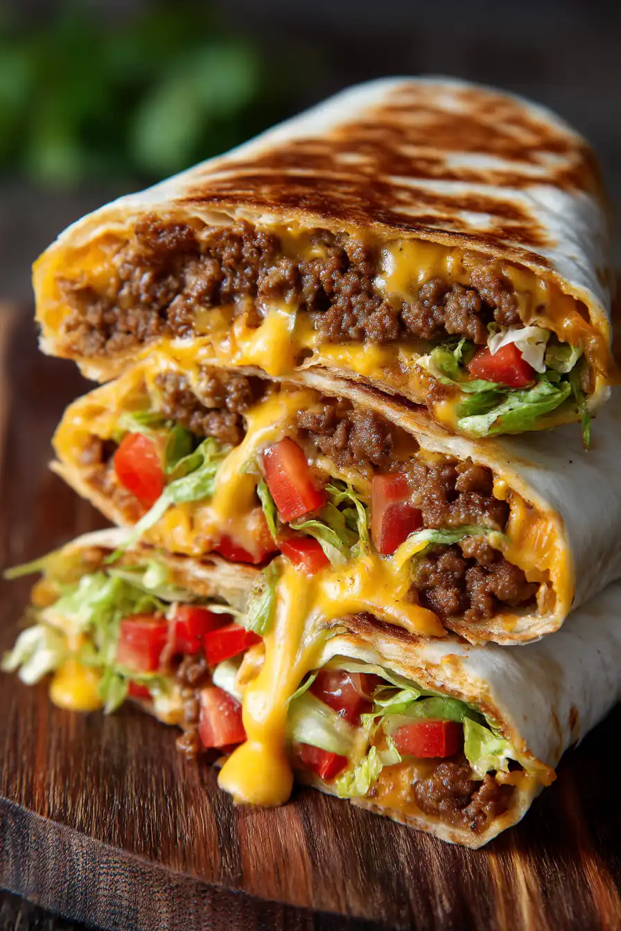 Cheeseburger crunch wrap