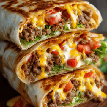 Cheeseburger crunch wrap