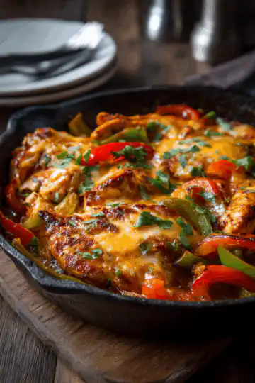 Cheesy Baked Fajita Chicken