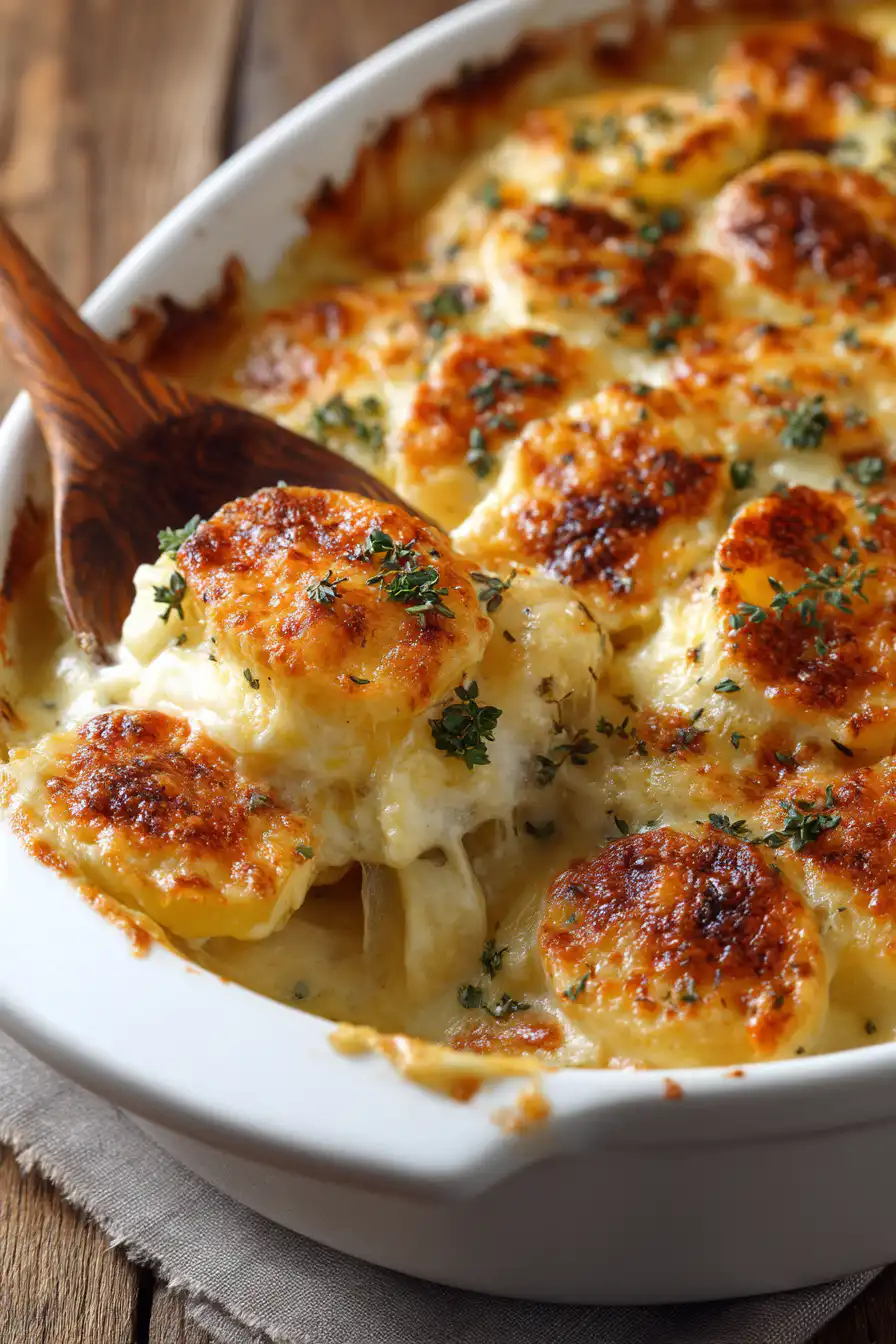 Cheesy Garlic Scalloped Potatoes