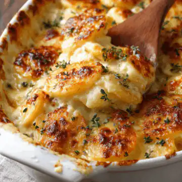 Cheesy Garlic Scalloped Potatoes