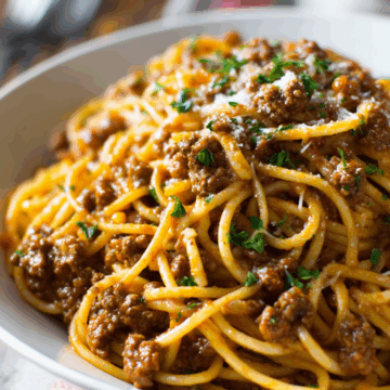 Cheesy Ground Beef Pasta