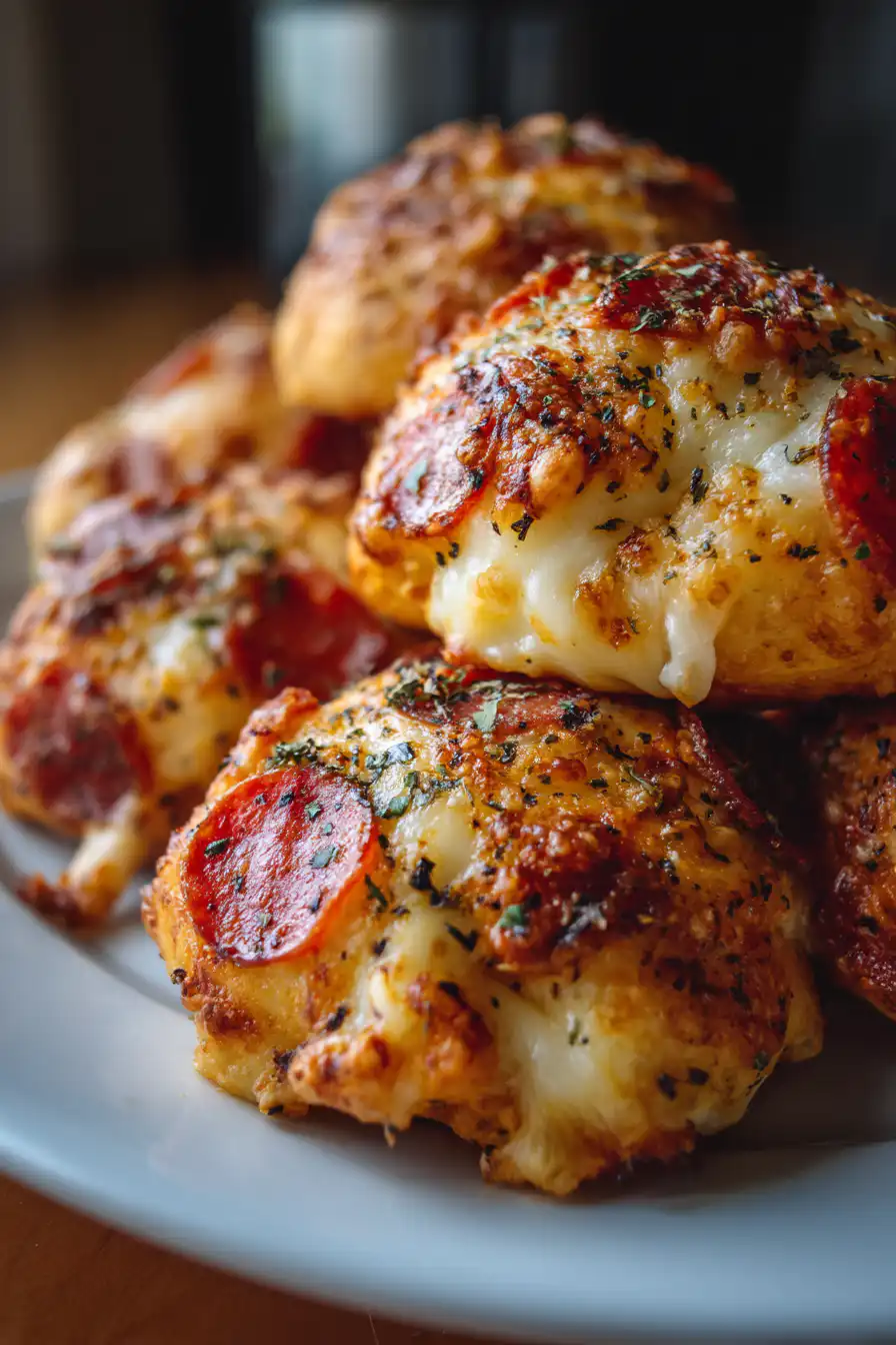 Cheesy Pepperoni Pizza Bombs