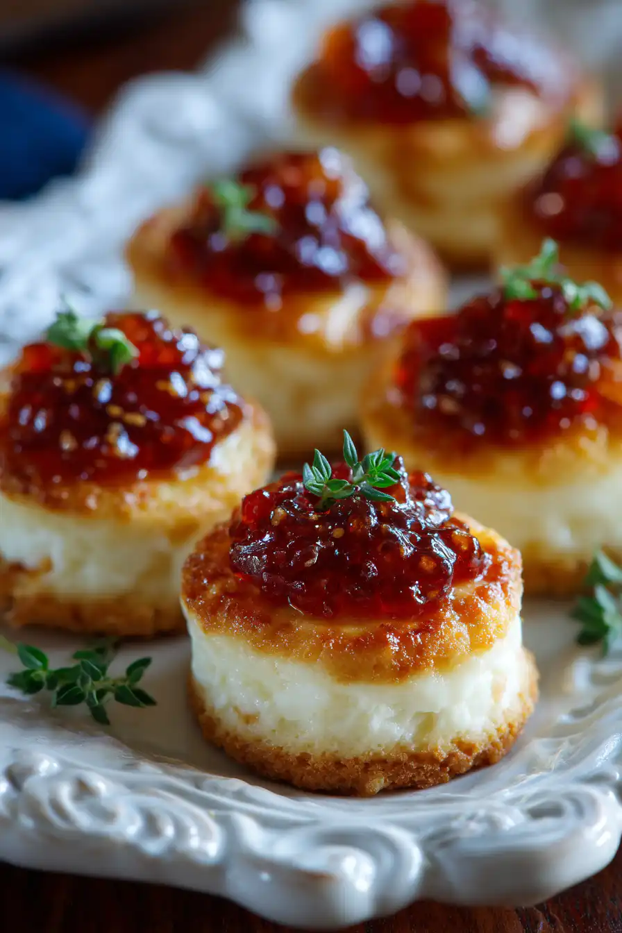 Cheesy Thumbprint Appetizers with Hot Pepper Jelly