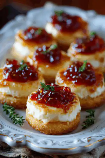 Cheesy Thumbprint Appetizers with Hot Pepper Jelly