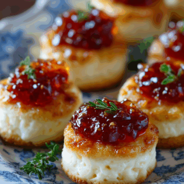 Cheesy Thumbprint Appetizers with Hot Pepper Jelly