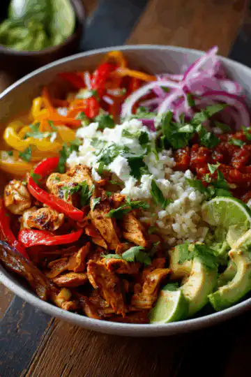 Chicken Fajita Burrito Bowl