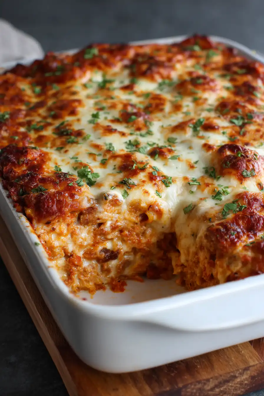 Chicken Parmesan Casserole (Keto, GF)