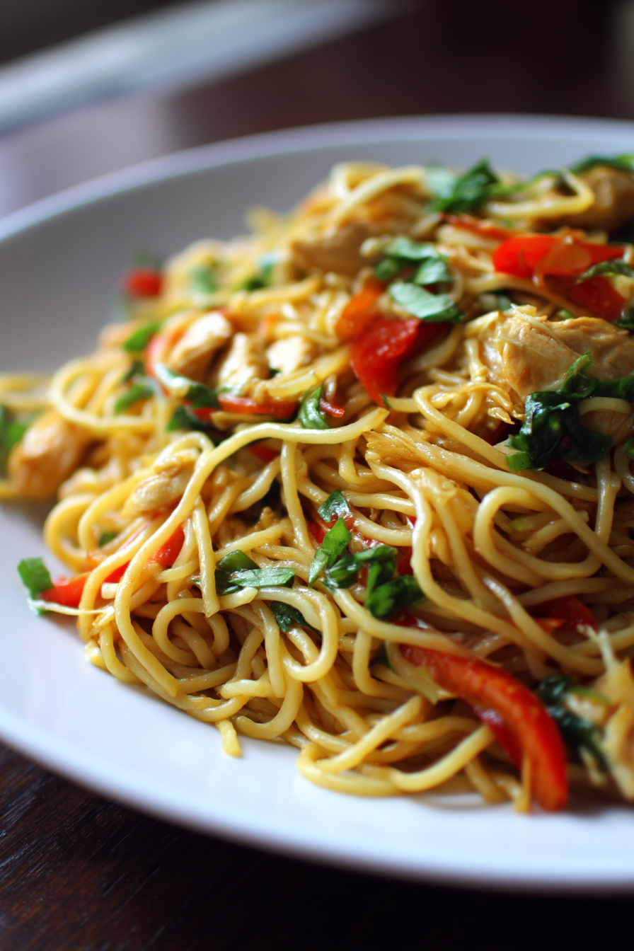Chicken Spaghetti Lo Mein