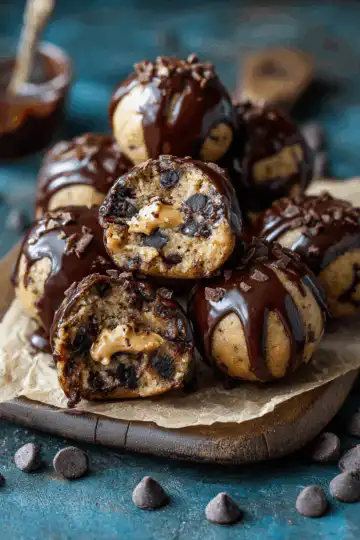 Chocolate Chip Cookie Dough Brownie Bombs