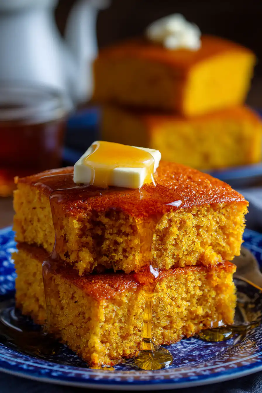 Cinnamon Honey Butter Sweet Potato Cornbread