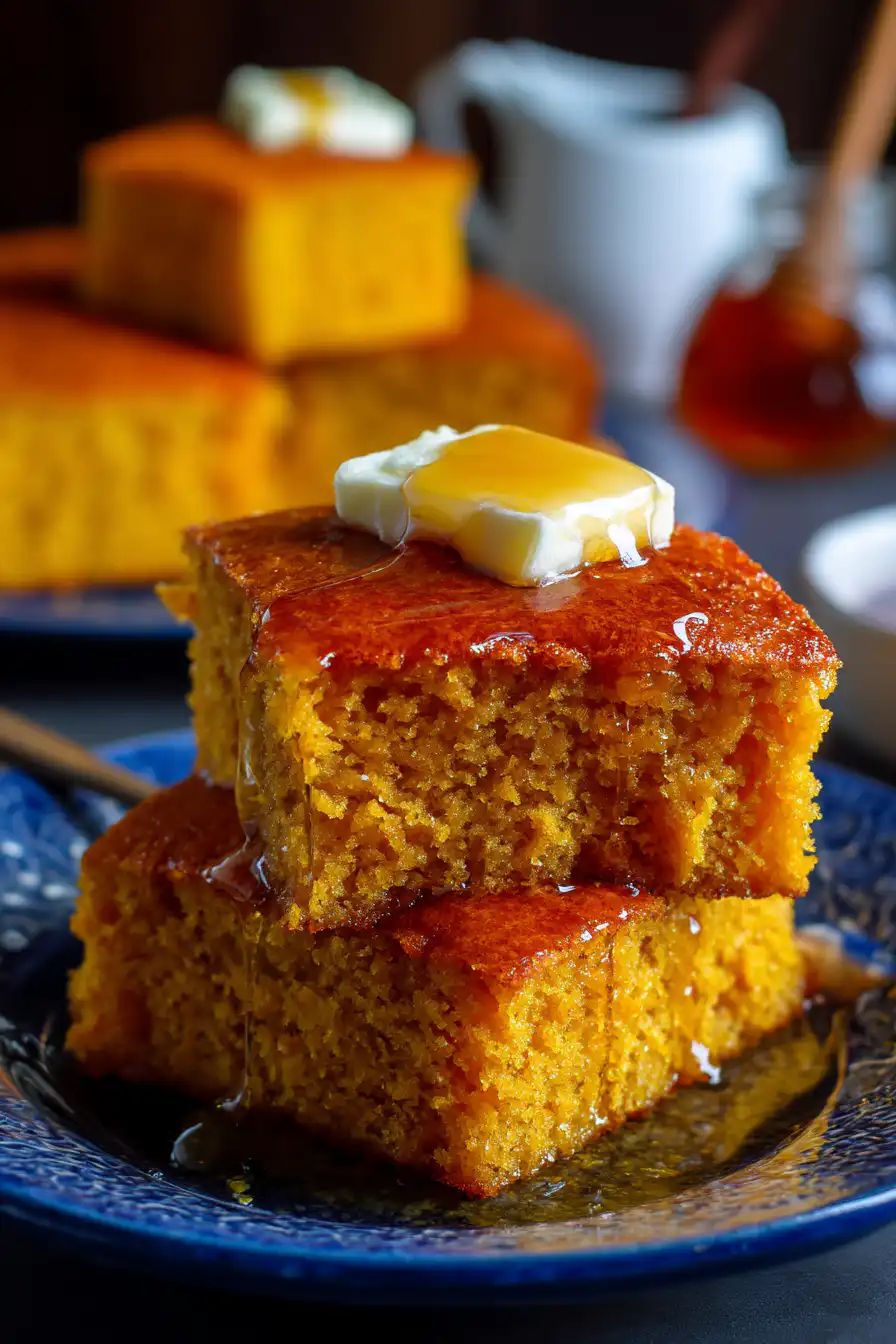 Cinnamon Honey Butter Sweet Potato Cornbread