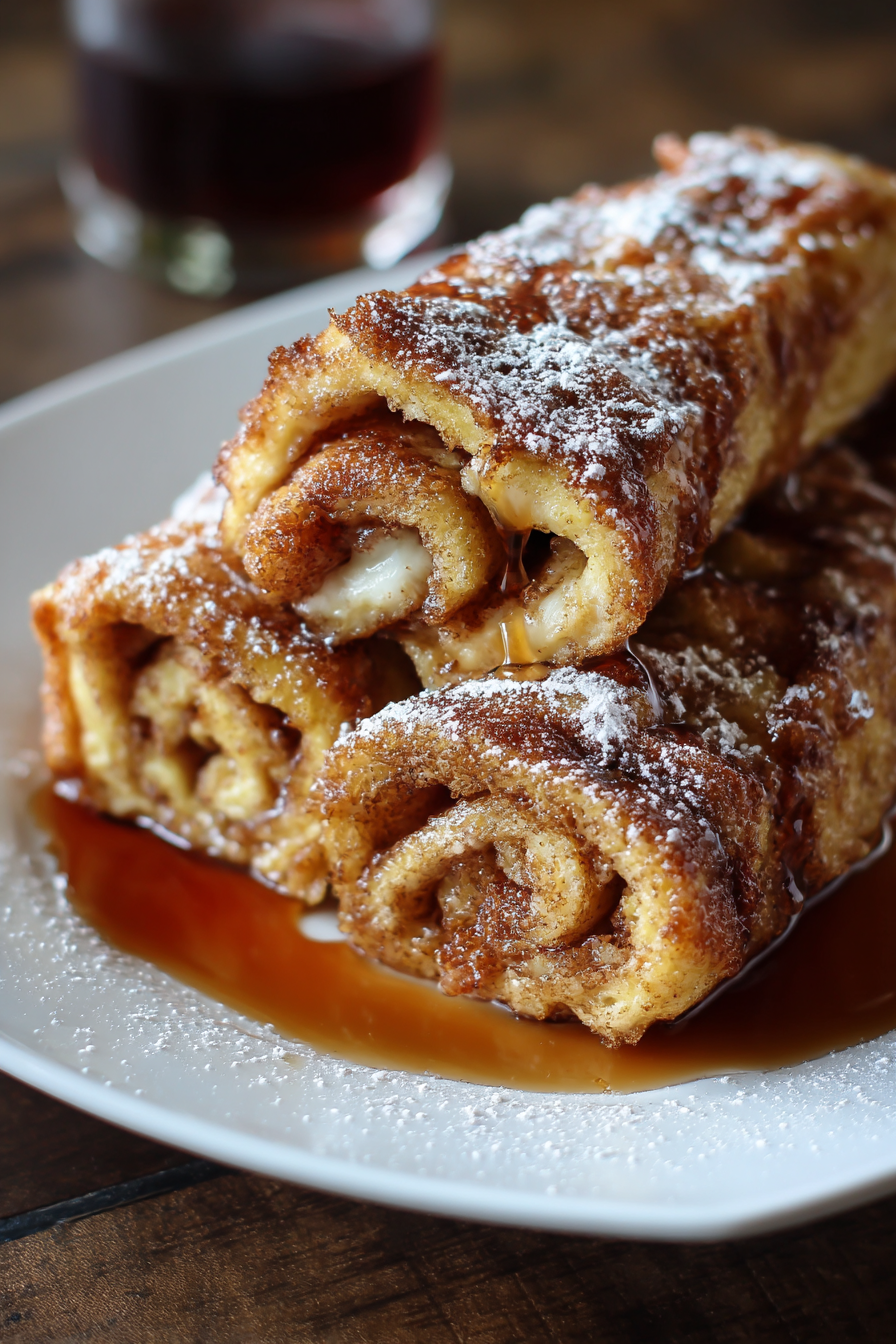 Cinnamon Roll French Toast Roll-Ups