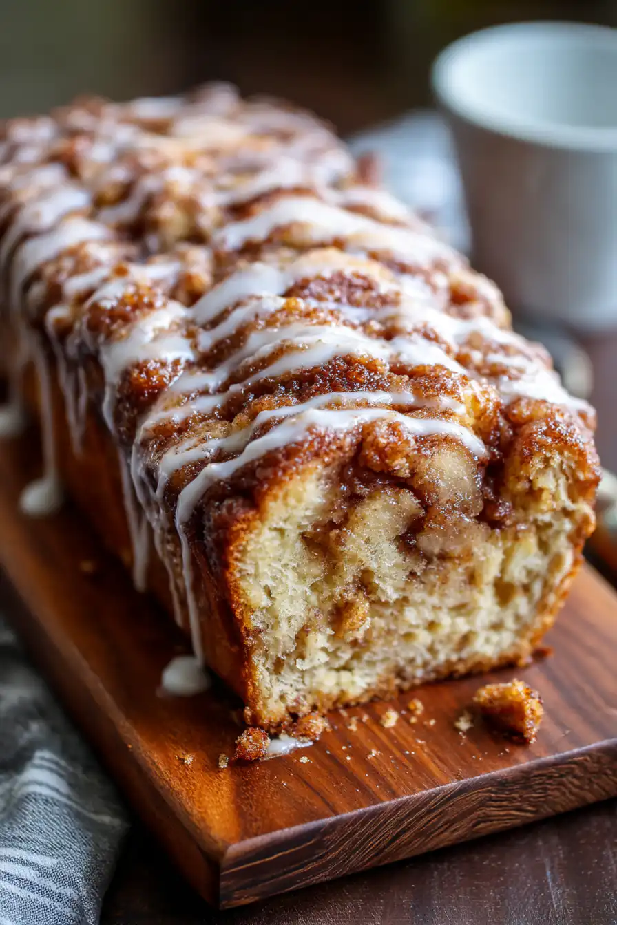 Cinnamon Swirl Apple Fritter Bread