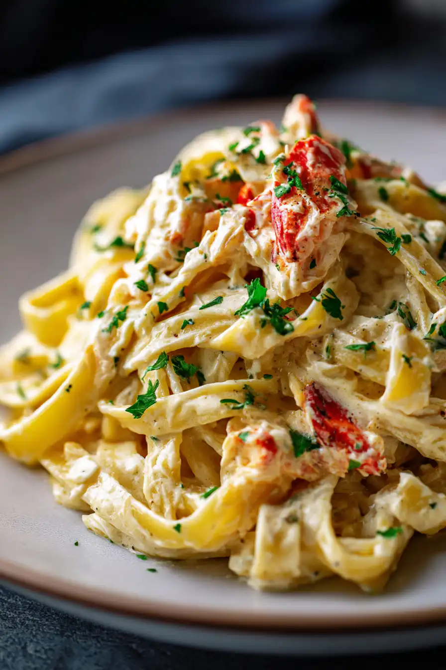Crab Fettuccine Alfredo