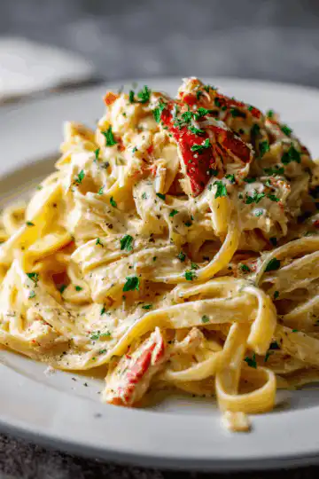 Crab Fettuccine Alfredo