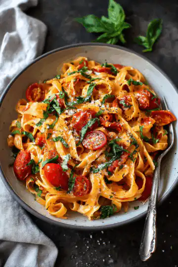 Creamy Basil Tomato Pasta