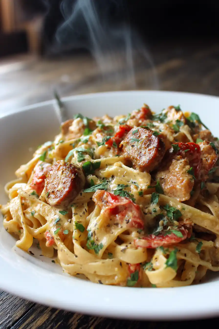 Creamy Cajun Sausage Pasta Recipe