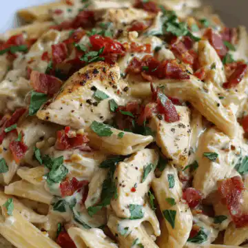 Creamy Chicken Bacon Ranch Pasta
